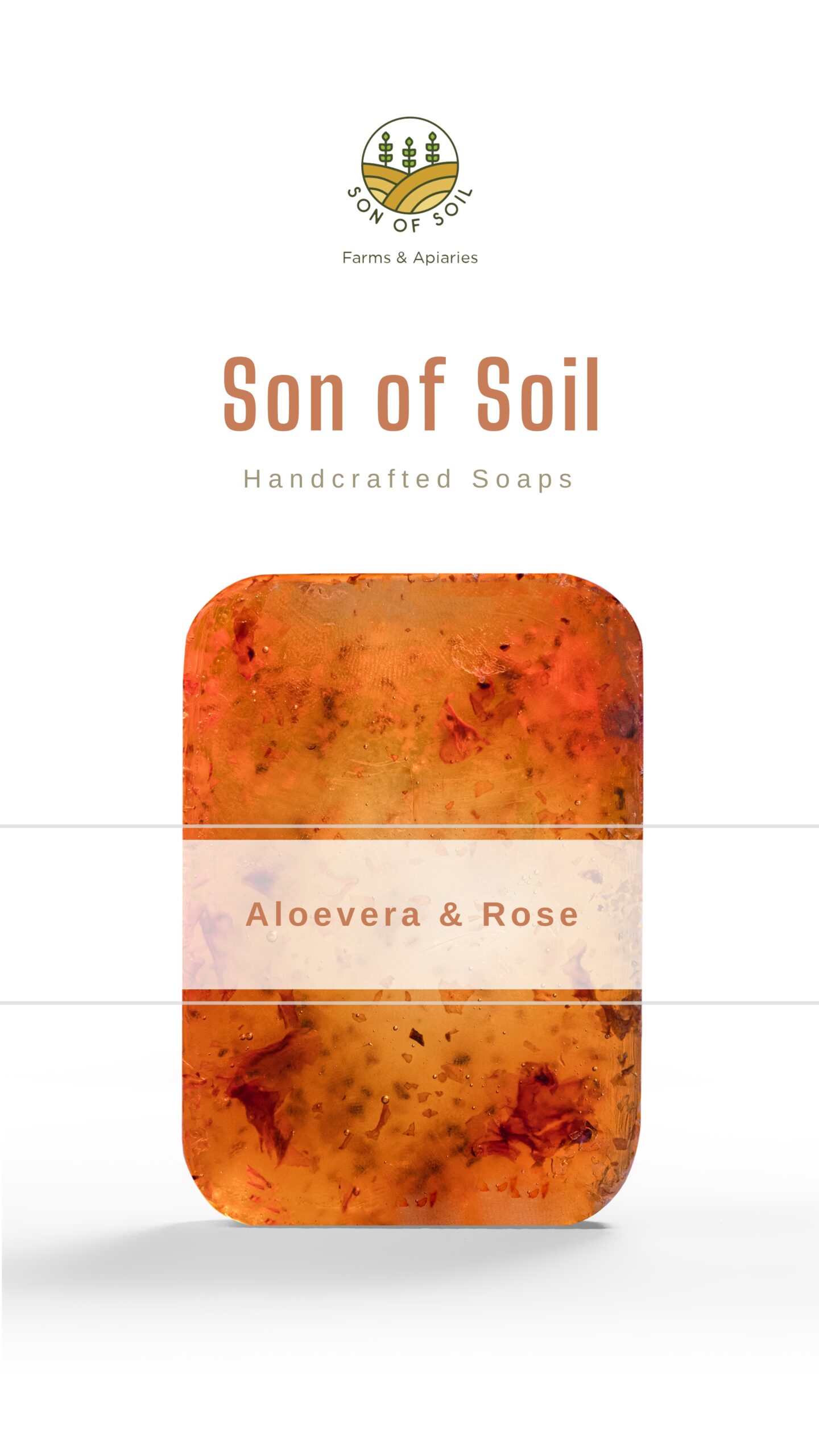 Aloevera and Rose Handcrafted Soaps | Pack of 5 - Image 3