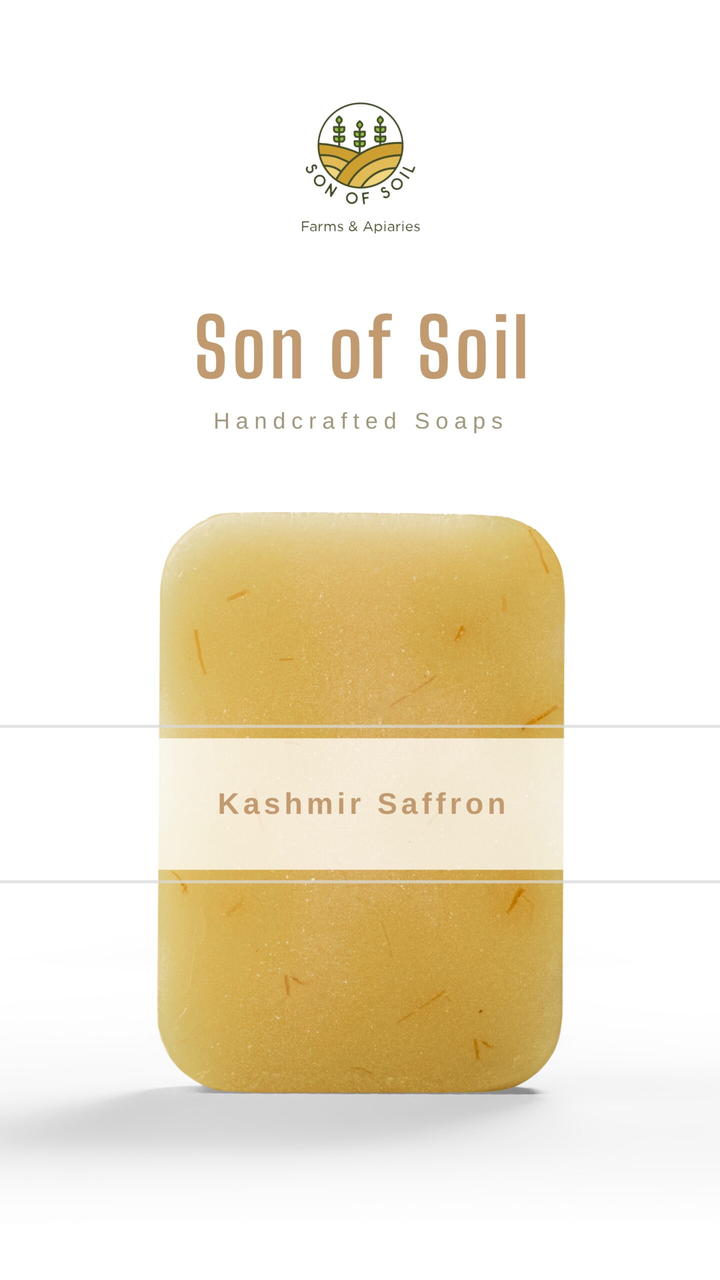 Kashmir Saffron Handcrafted Soaps | Pack of 3 - Image 3