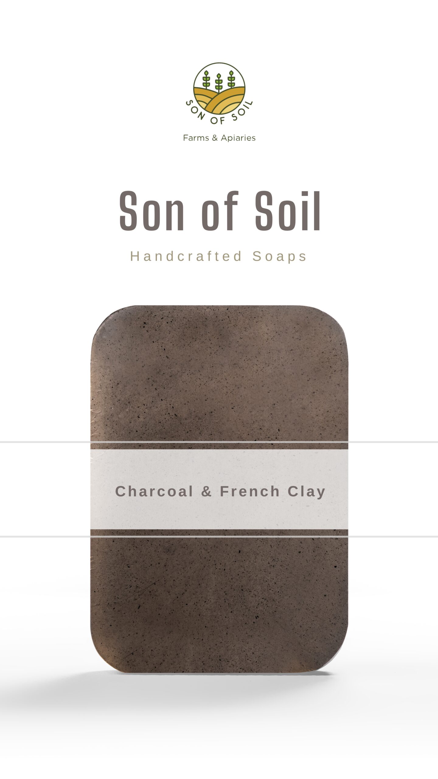 Charcoal & French Clay Handcrafted Soaps | Pack of 5 - Image 3