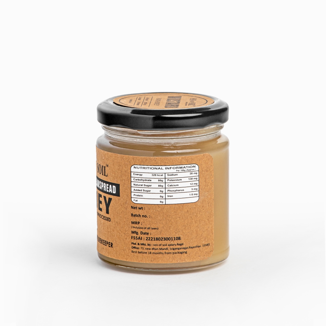 musturd creamspread honey 240 gram ingredients